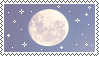 moon on silver sky stamp