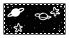 planets doodles stamp