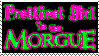 prettiest girl in the morgue stamp