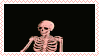Skeleton screaming stamp