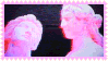 Vaporwave Greek Statues stamp